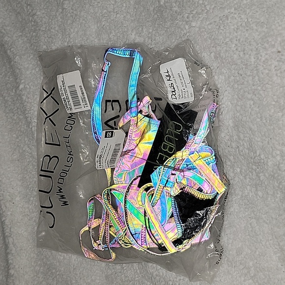 DOLLS KILL X CLUB EXX REFLECTIVE BODYSUIT - Picture 11 of 12